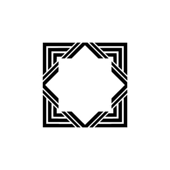 Geometric Deco Frame, Minimalist, Lines - Geometry vector