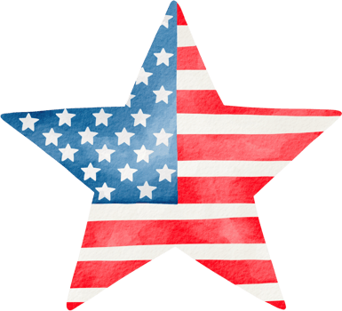 American flag star design png