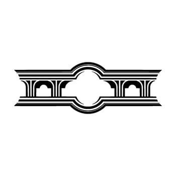 Art Deco Archway Emblem, Geometric, Vintage Style - Artdeco vector