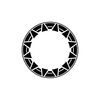 Geometric Circle Motif, Abstract, Minimalist Emblem vector