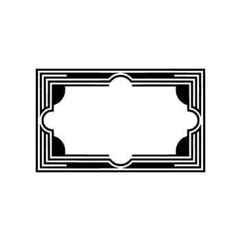 Art Deco Frame, Geometric, Elegant Border, Minimalist Style - Minimalism vector