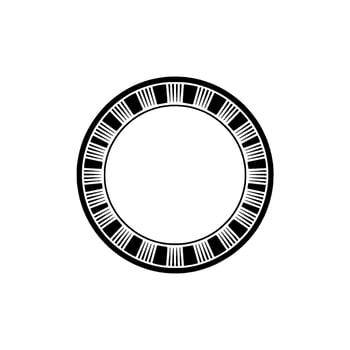 Minimalist Circular Emblem, Retro Keyboard Texture vector