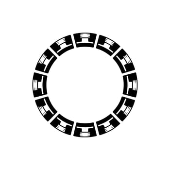 Geometric Vinyl Ring, Minimalist , Circular Motif vector