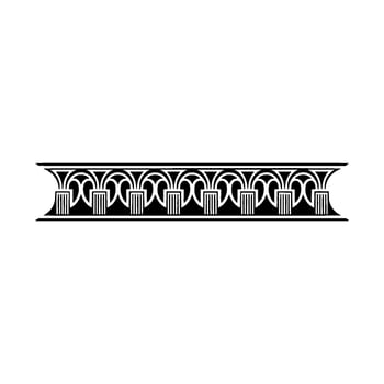 Art Deco Ornament Border, Elegant Element, Linear - Artdeco vector