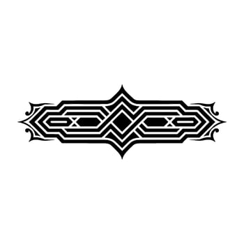 Art Deco Geometric Ornament, Elegant Border, Symmetry vector