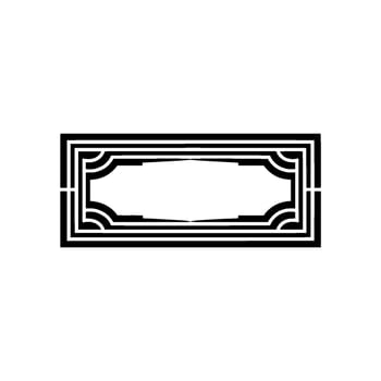 Art Deco Frame, Elegant Border, Vintage , Minimalist Layout, Rectangle vector