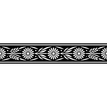 Elegant Botanical Border, Vintage Style, Ornamental vector