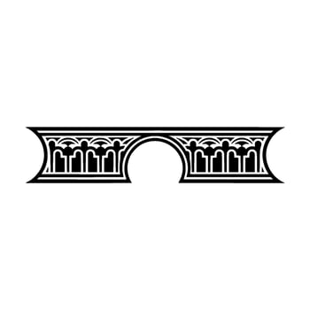 Art Deco Arch Ornament, Geometric, Vintage Style - Art deco vector