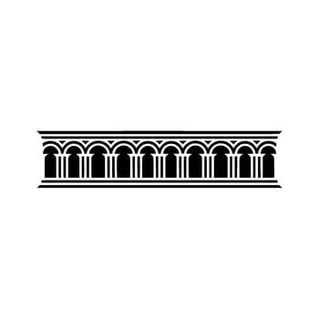 Elegant Archway Decorative Border, Vintage Style vector