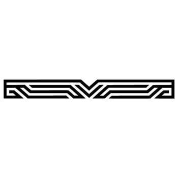 Geometric Wave Border, Minimalist, Abstract - Linear vector