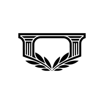 Art Deco Shield Emblem, Classical Revival, Elegant Protection vector