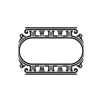 Art Deco Frame, Elegant Border, Vintage , Minimalist Ornamentation, Lineart vector