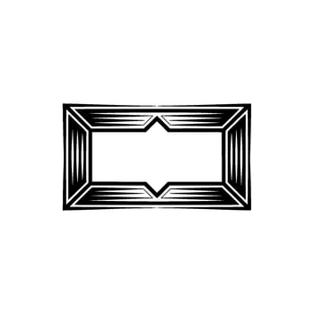 Geometric Frame, Minimalist, Abstract Outline - Monoline vector