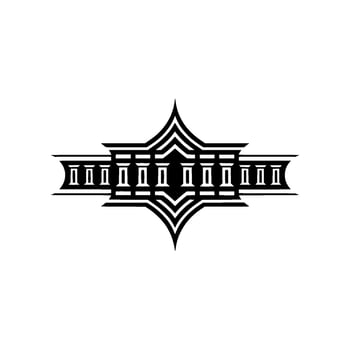 Geometric Deco Emblem, Vintage Style, Minimalist - Abstract vector
