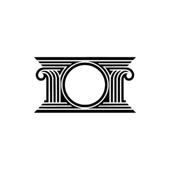 Geometric Temple Emblem, Classic , Minimalist, Architecture vector