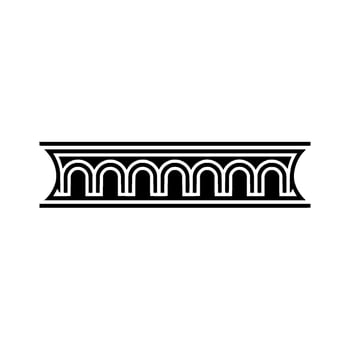 Art Deco Architectural Ornament, Linear Border, Geometric vector