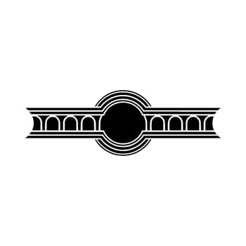 Geometric Horizon, Circular Focus, Retro vector
