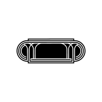 Art Deco Ornament, Minimalist , Elegant Emblem vector