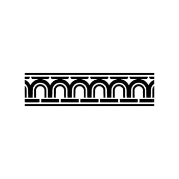 Geometric Arch Border,Art Deco Style, Minimalist vector