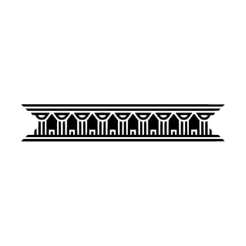 Geometric Temple Border, Art Deco Style vector