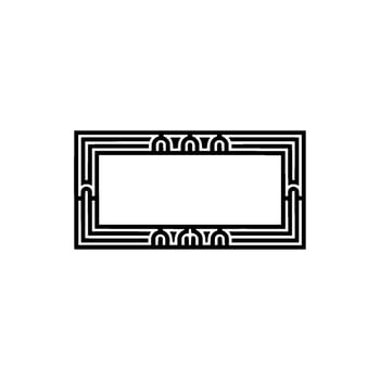 Geometric Deco Frame,Minimalist , Elegant Border - Placeholder vector