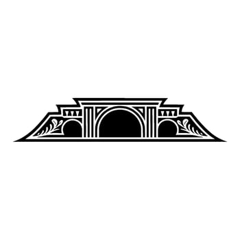 Art Deco Archway Ornament,Geometric - Retro vector