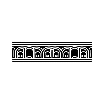 Art Deco Architectural Border,Geometric vector