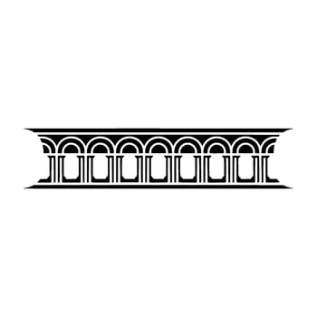 Art Deco Ornament Border,Geometric , Elegant Detail, Linear vector
