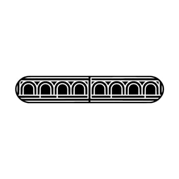 Geometric Deco Railing, Minimalist vector