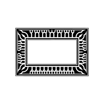 Art Deco Frame, Elegant Border,Vintage , Minimalist Layout, Retro vector