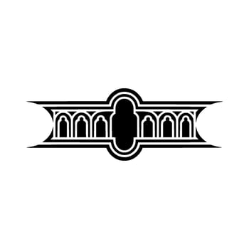 Art Deco Archway Emblem, Vintage Style, Elegant vector