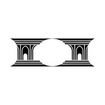 Geometric Pillars Celestial Orb - Minimalist vector