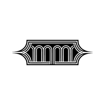 Art Deco Archway Emblem, Geometric , Vintage Style, Retro vector