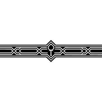 Art Deco Geometric Border, Elegant Division, Vintage Style vector