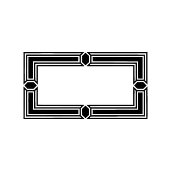 Geometric Deco Frame,Minimalist , Elegant Border - Background vector