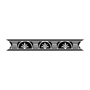 Elegant Classical Border, Stylized Floral Ornamentation vector