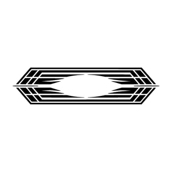 Geometric Deco Ornament, Streamlined Element vector
