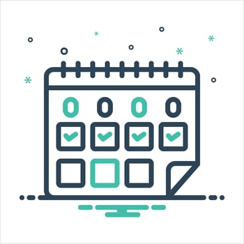 Mix planner icon vector