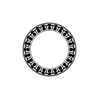 Geometric Circle Frame Art Deco Style, Minimalist, Border vector