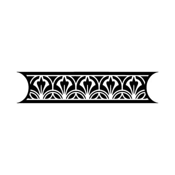 Art Deco Floral Border, Elegant Element - Pattern vector