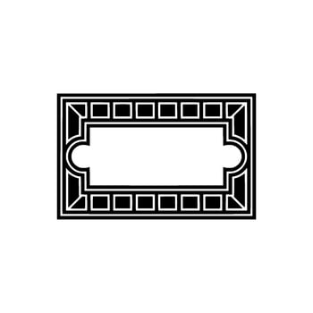 Geometric Deco Frame,Minimalist , Elegant Border - Art vector