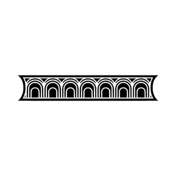 Art Deco Archway Border, Geometric Elegance, Artdeco vector