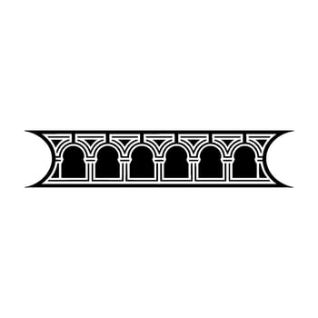 Art Deco Archway Ornament,Elegant Border vector