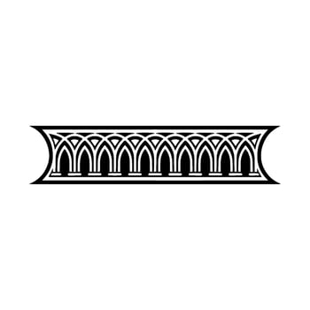 Intricate Art Deco Ornament Border, Elegant vector