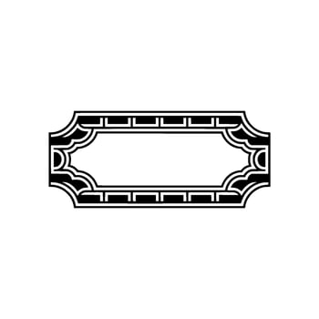 Art Deco Frame, Elegant Ornament, Vintage , Minimalist, Monochrome vector