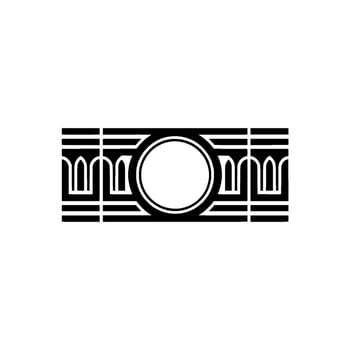 Geometric Moon Motif, Art Deco Style vector