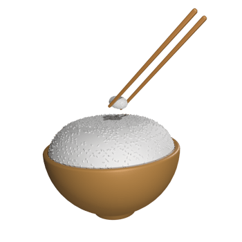 White Rice 3D Icon Illustration png