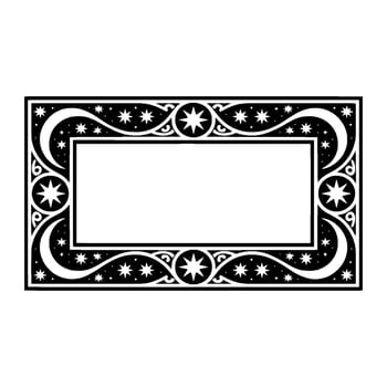 Ornate Celestial Border, Vintage , Elegant Frame vector