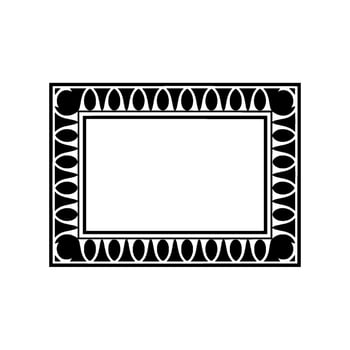 Geometric Deco Frame, Minimalist , Black Grey vector