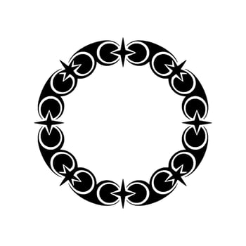 Tribal Star Ornament, Circular Pattern, Geometric vector